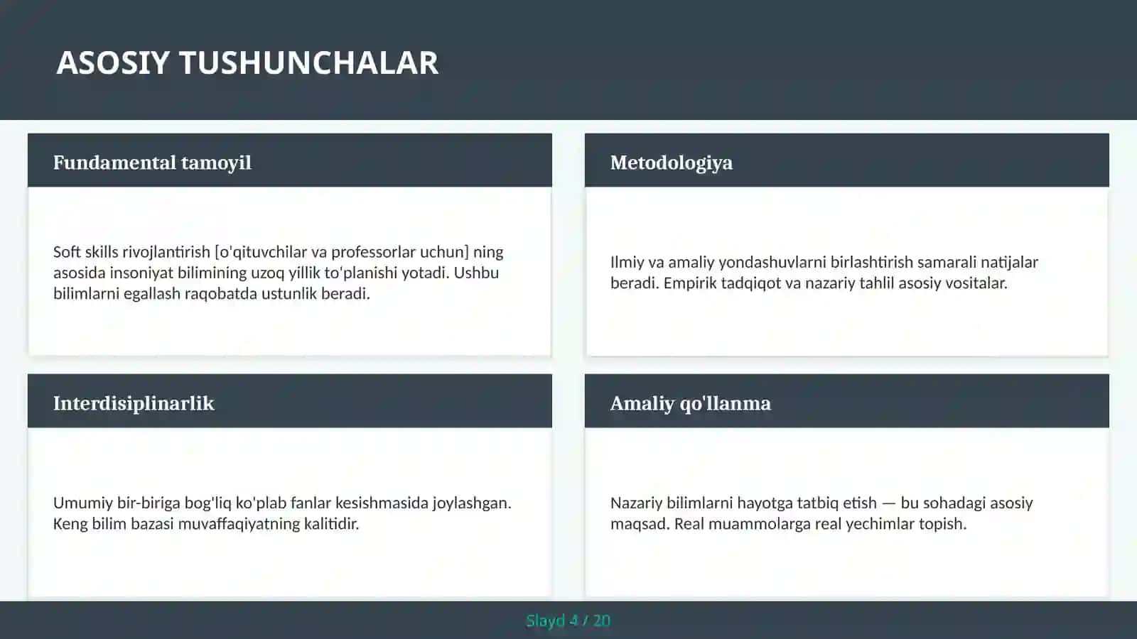 Soft skills rivojlantirish [o'qituvchilar va professorlar uchun] 4
