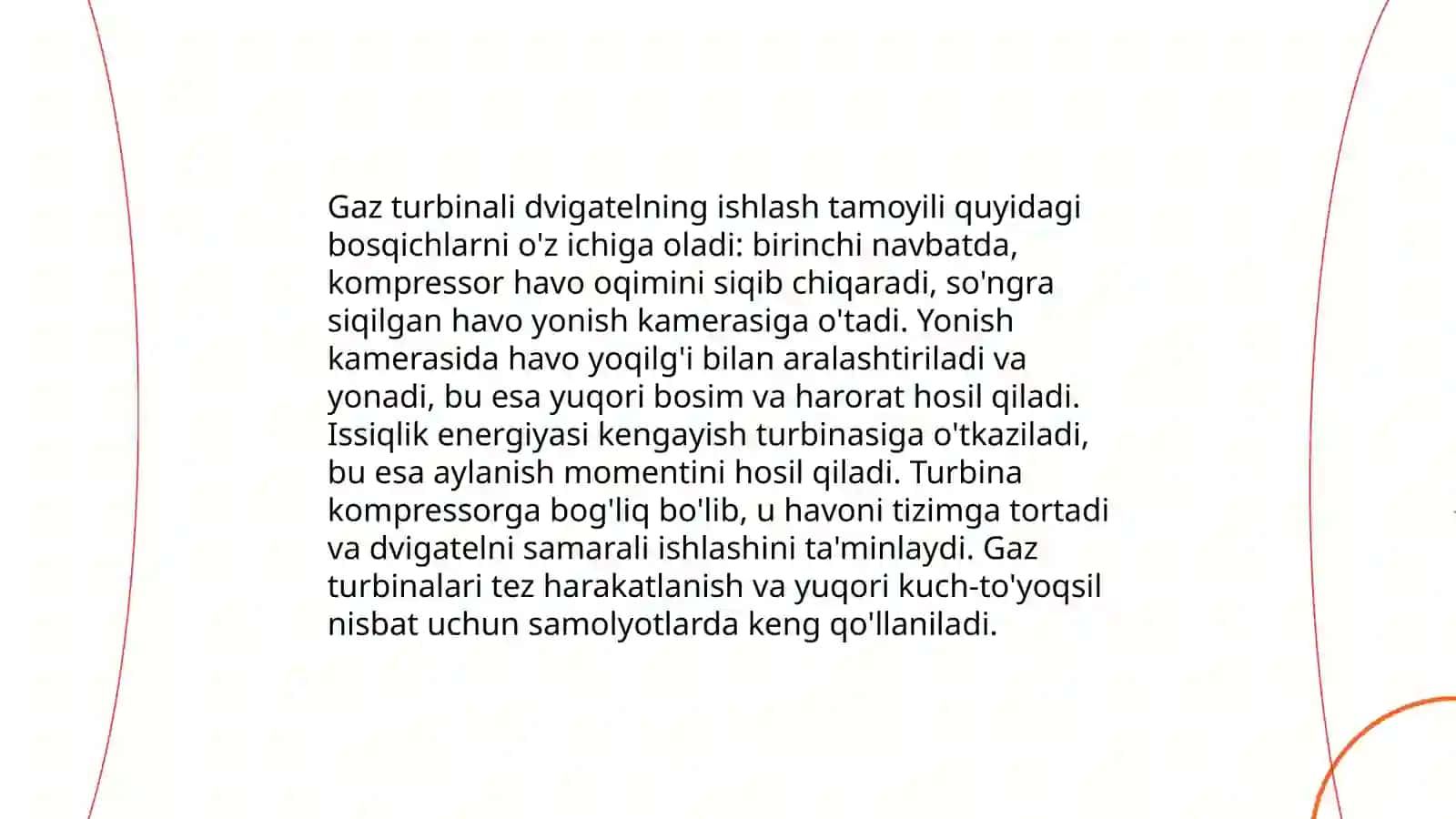 Gaz trubinali dvigatelning tuzilishi va ishlash prinsipi 4