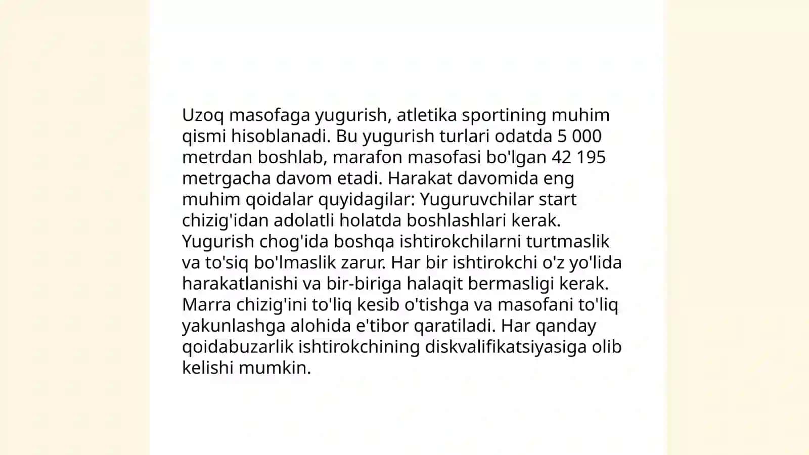 Yengil Atletika va Uzoq masofaga yugurish 4