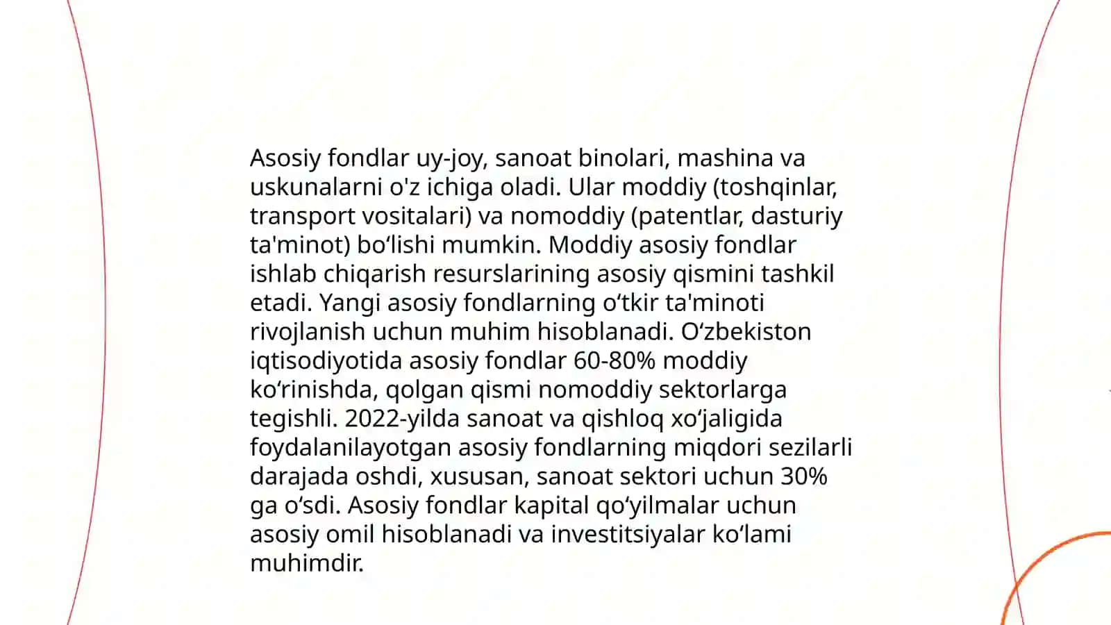 Asosiy fondlar nima va ularning ishlab chiqarishdagi roli 4