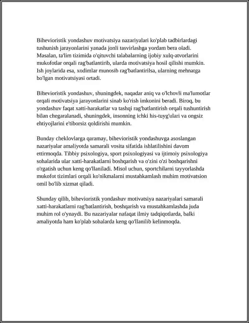 MOTIVATSIYANI OʻRGANISHGA OID BOLGAN ASOSIY YONDASHUVLAR 4