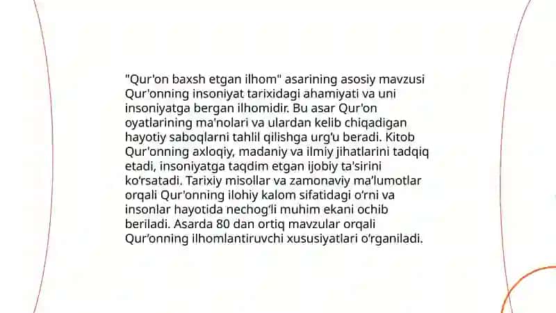 Qur'on baxsh etgan ilhom 4