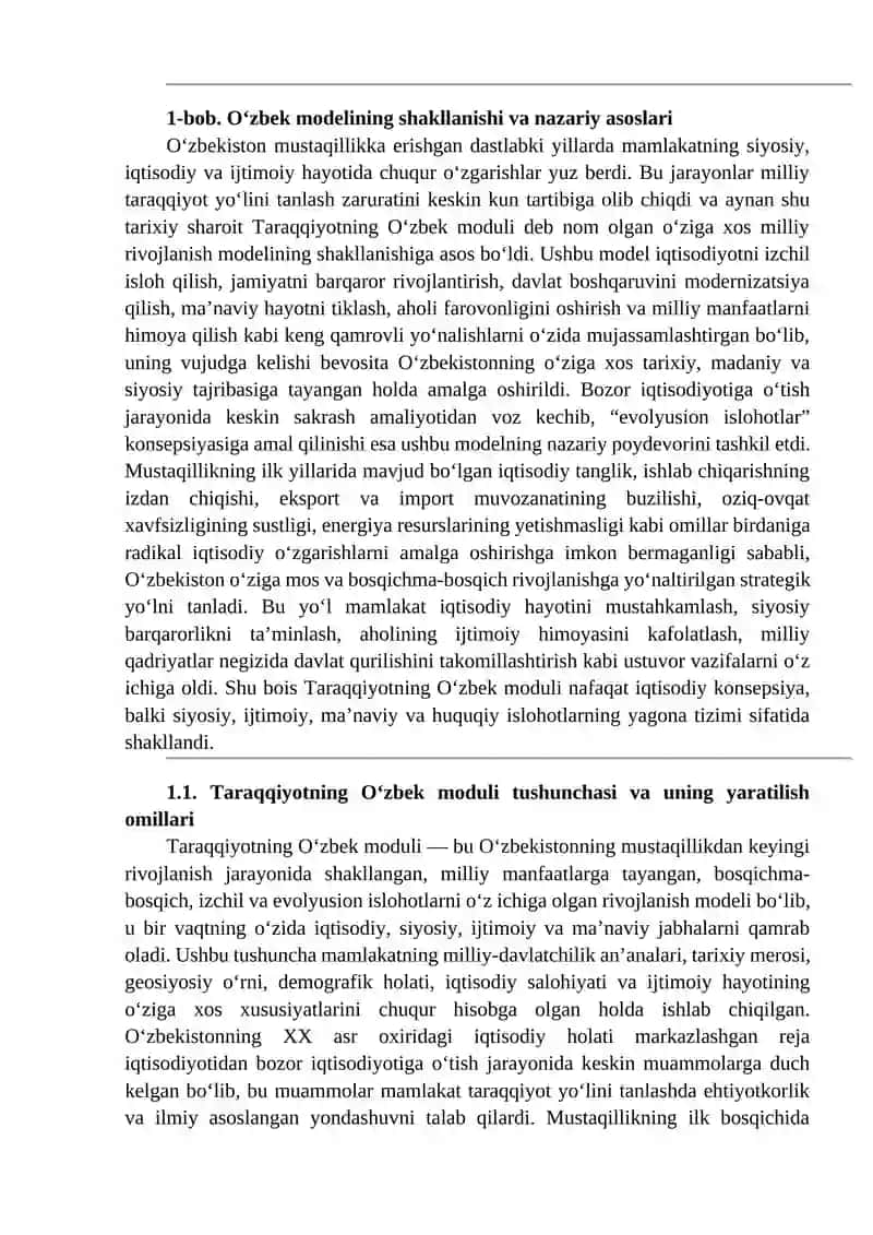 Taraqqiyotning O‘zbek moduli 4