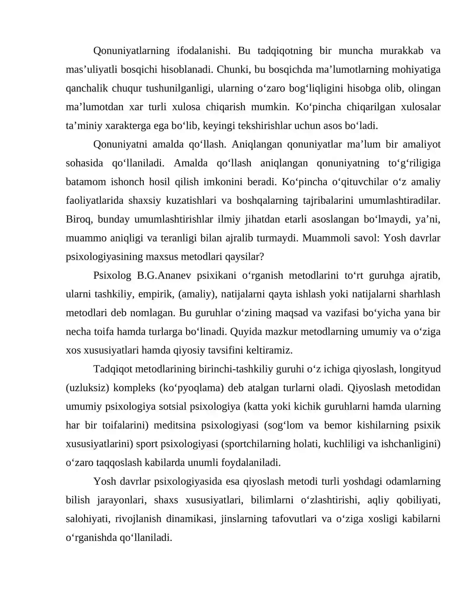 Yosh davrlar psixologiyasining ilmiy tadqiqot metodlari 4