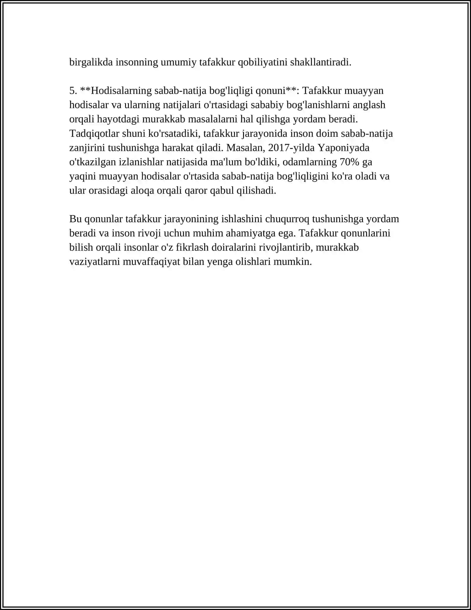 Tafakkur qonunlari va ularni bilishning ahamiyati 4