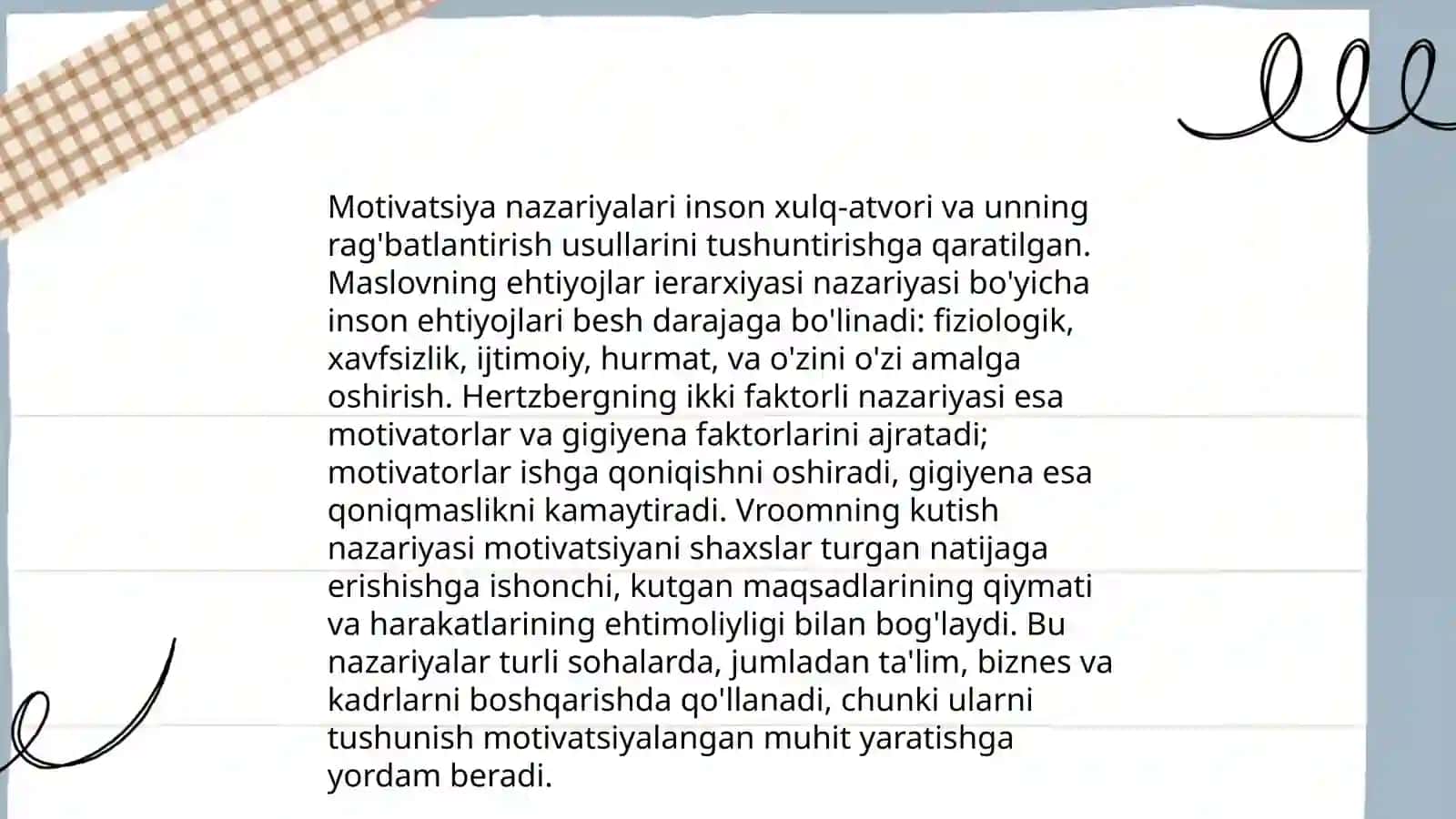 Mehnatga bo’lgan rag’bat, motivatsiya va mehnatga haq to’lashni tashkil etish 4