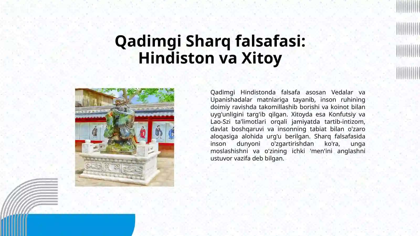 Sharq va G'arb falsafasining vujudga kelishi va rivojlanish tarixi 4