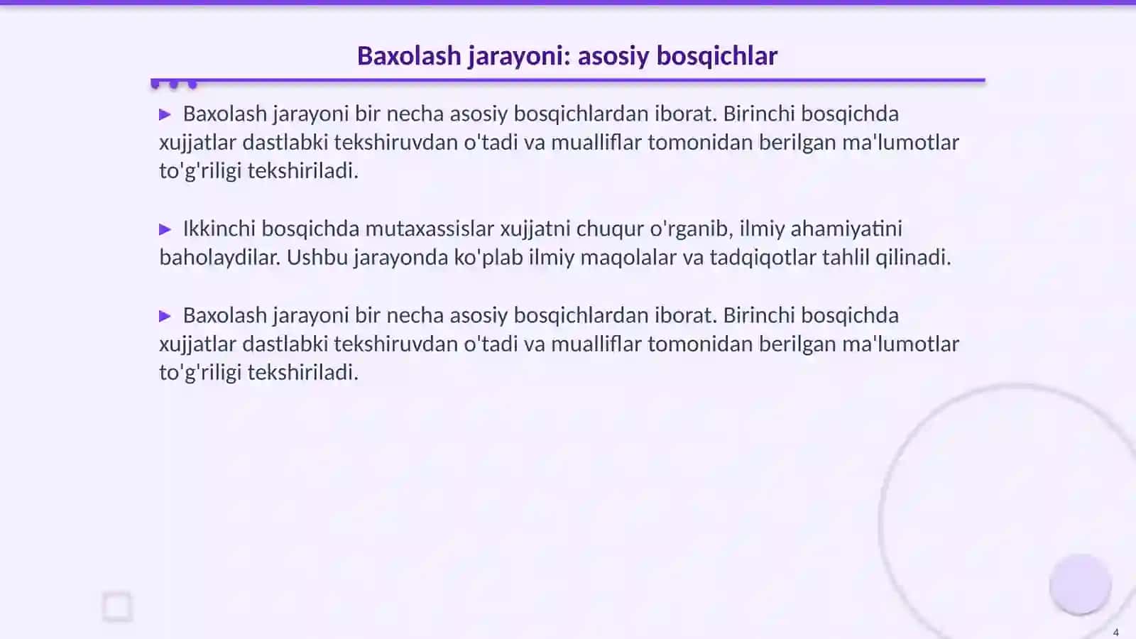 Arxiv xujjatlarini baxolash va ekspertiza jarayonlari 4