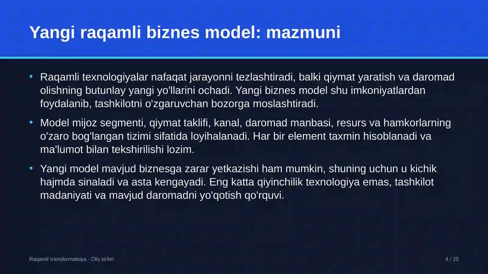 Karshering xizmatida yangi raqamli biznes modelni shakllantirish 4