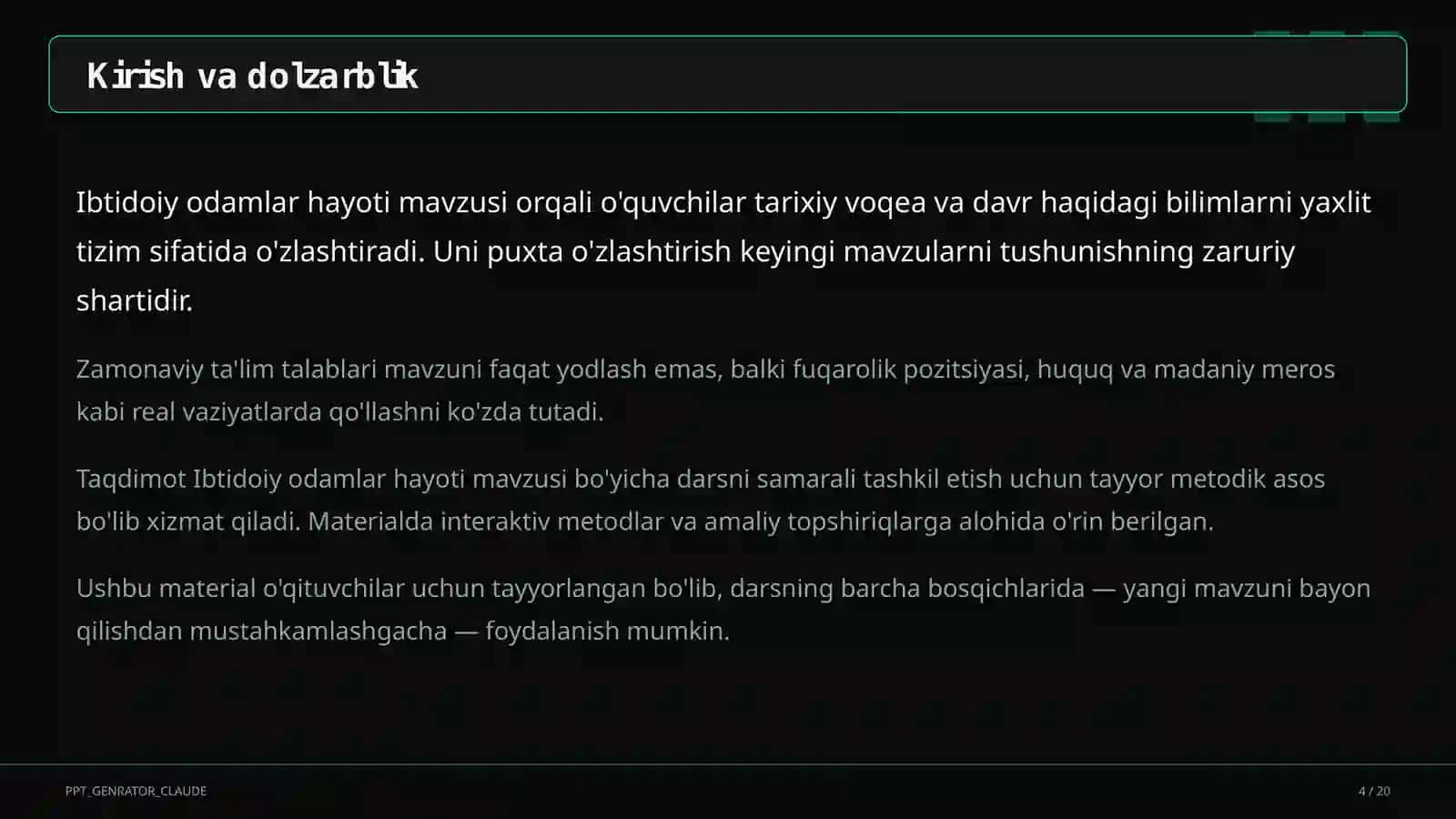 Ibtidoiy odamlar hayoti (5-sinf) 4