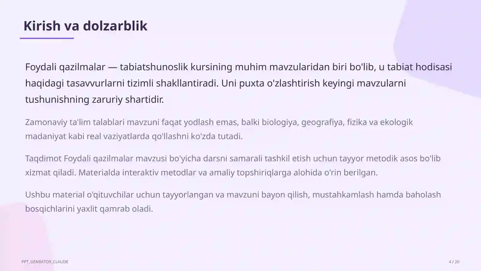 Foydali qazilmalar (3-sinf) 4