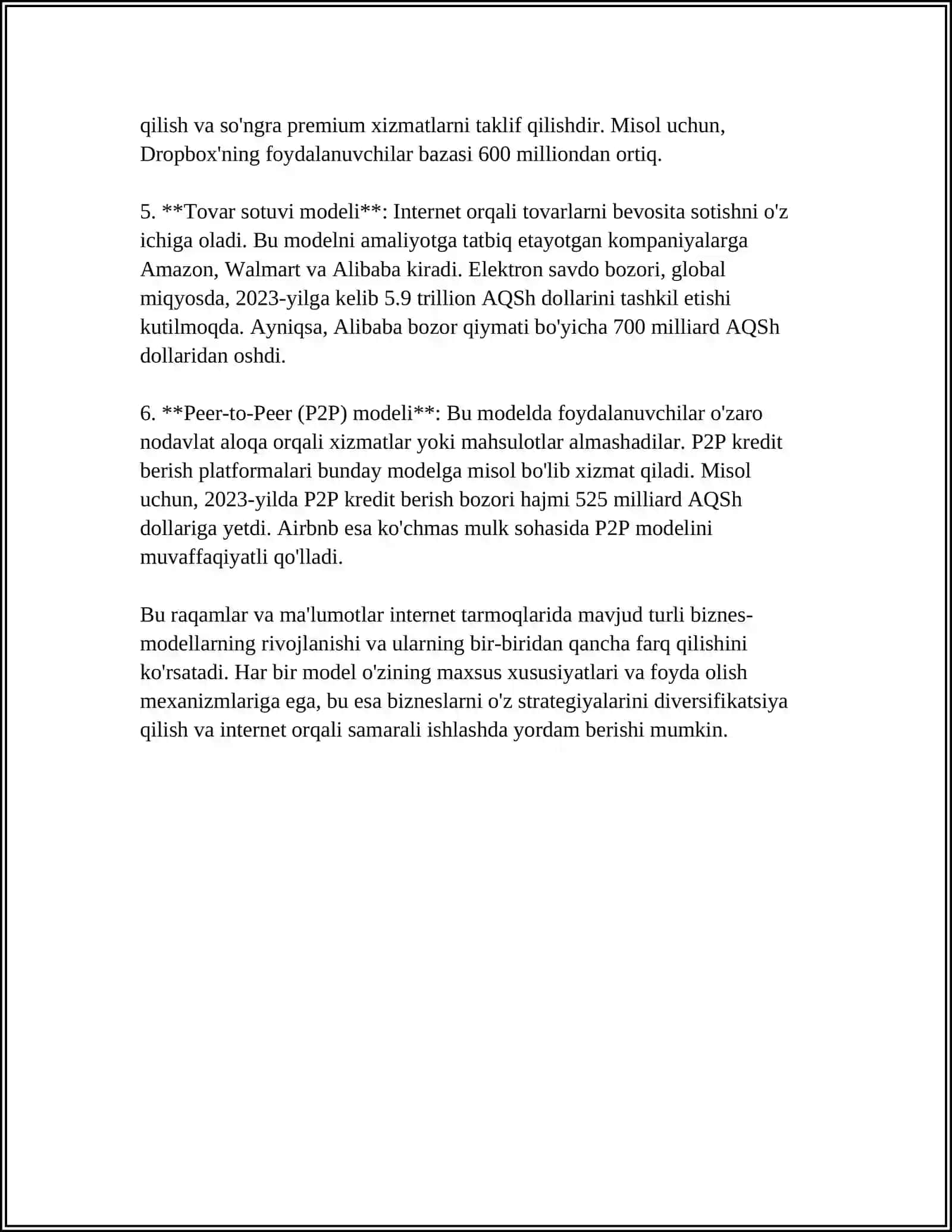 INTERNET TARMOG'IDA BIZNES-JARAYONLARINI TASHKIL ETISHI 4