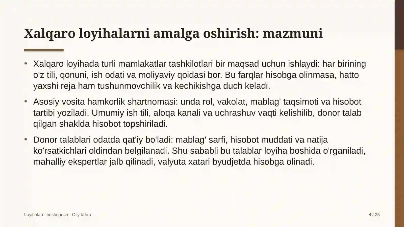 Bojsiz savdo do'konlarida xalqaro loyihalarni amalga oshirish 4