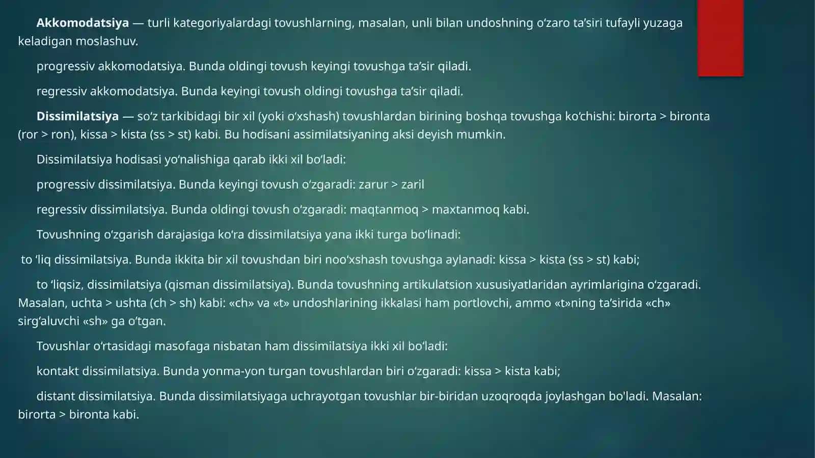 Fonetik jarayonlar. Fonemaning variantlashuvi. 4