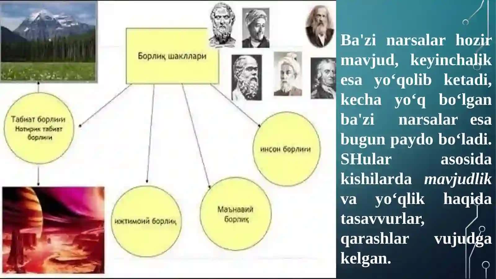 Borliq(ontologiya) va rivojlanish falsafasi 4