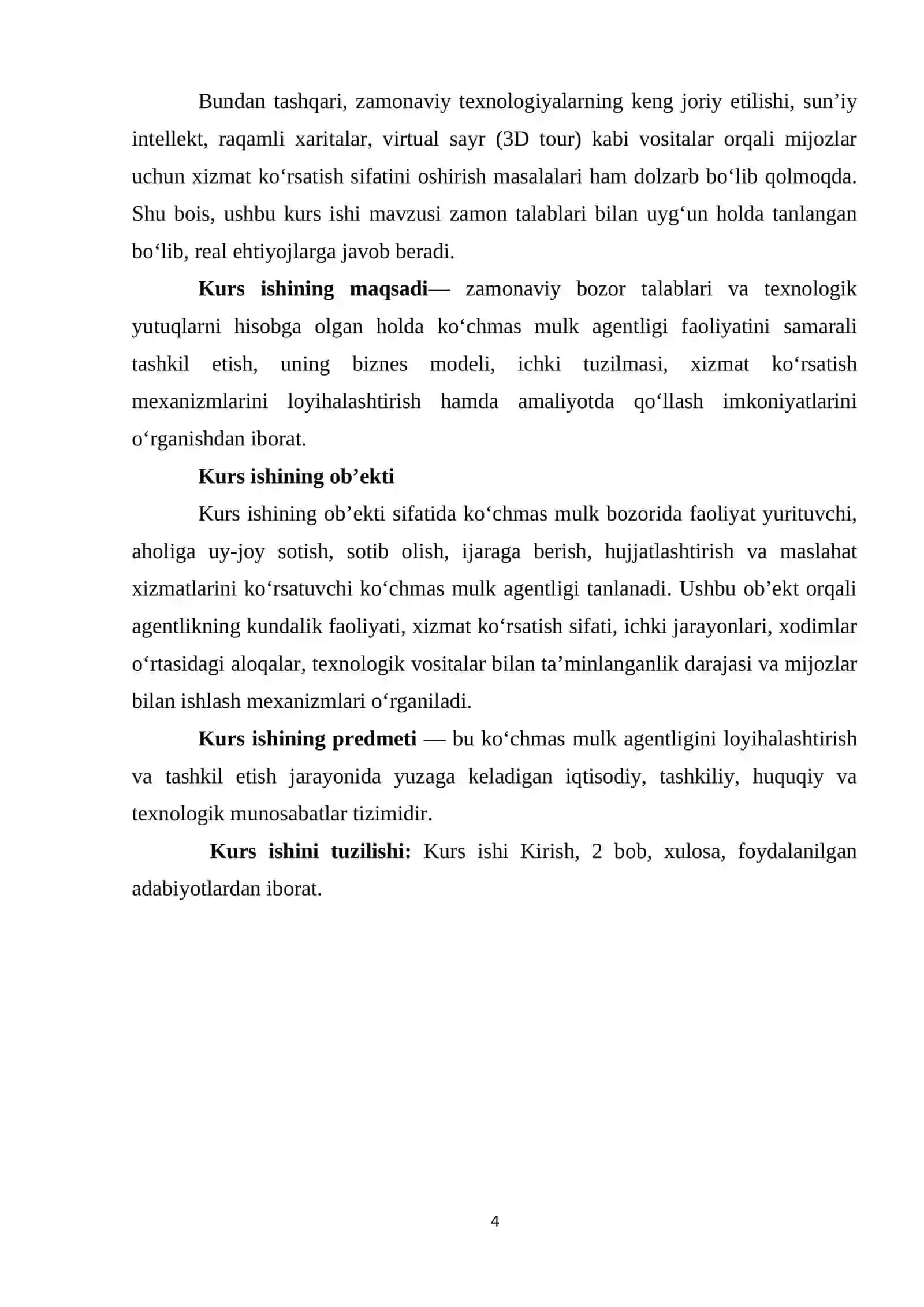 Ko‘chmas mulk agentligi loyihasini loyihalashtirish va ishlab chiqish 4