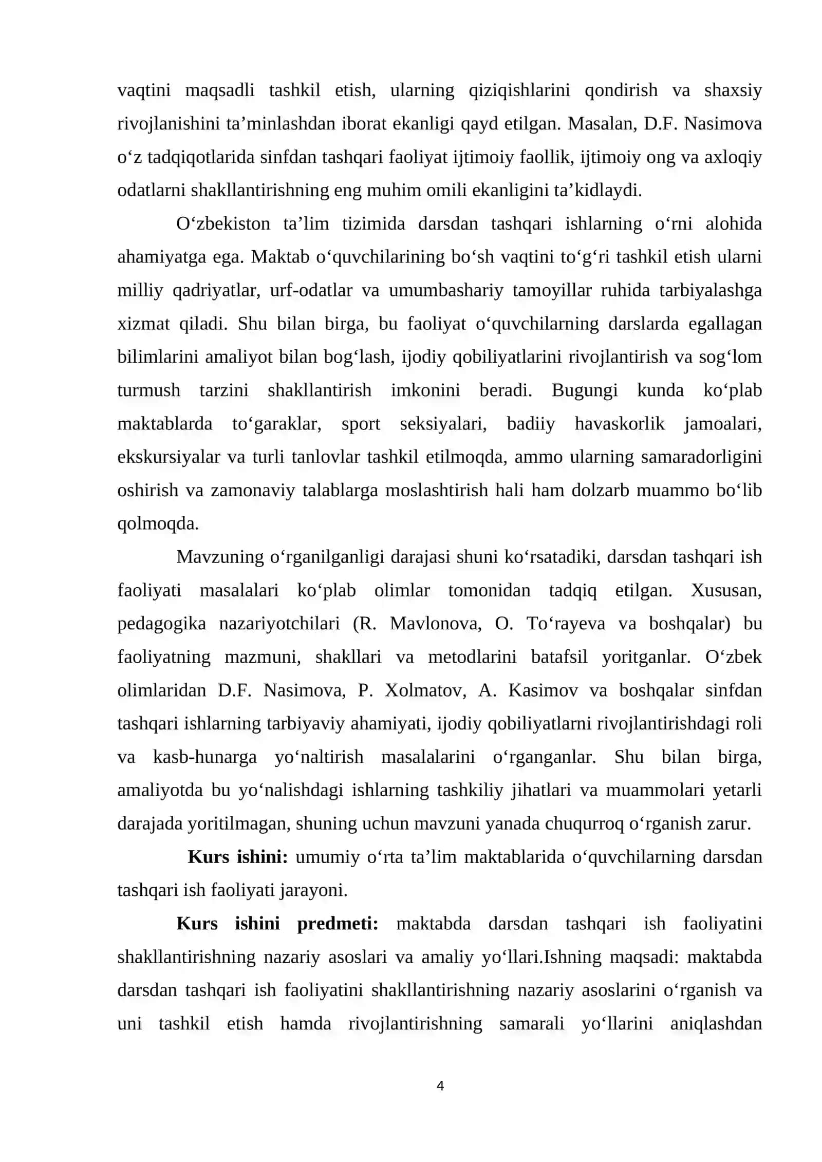 Maktabda darsdan tashqari ish faoliyatini shakllantirish 4