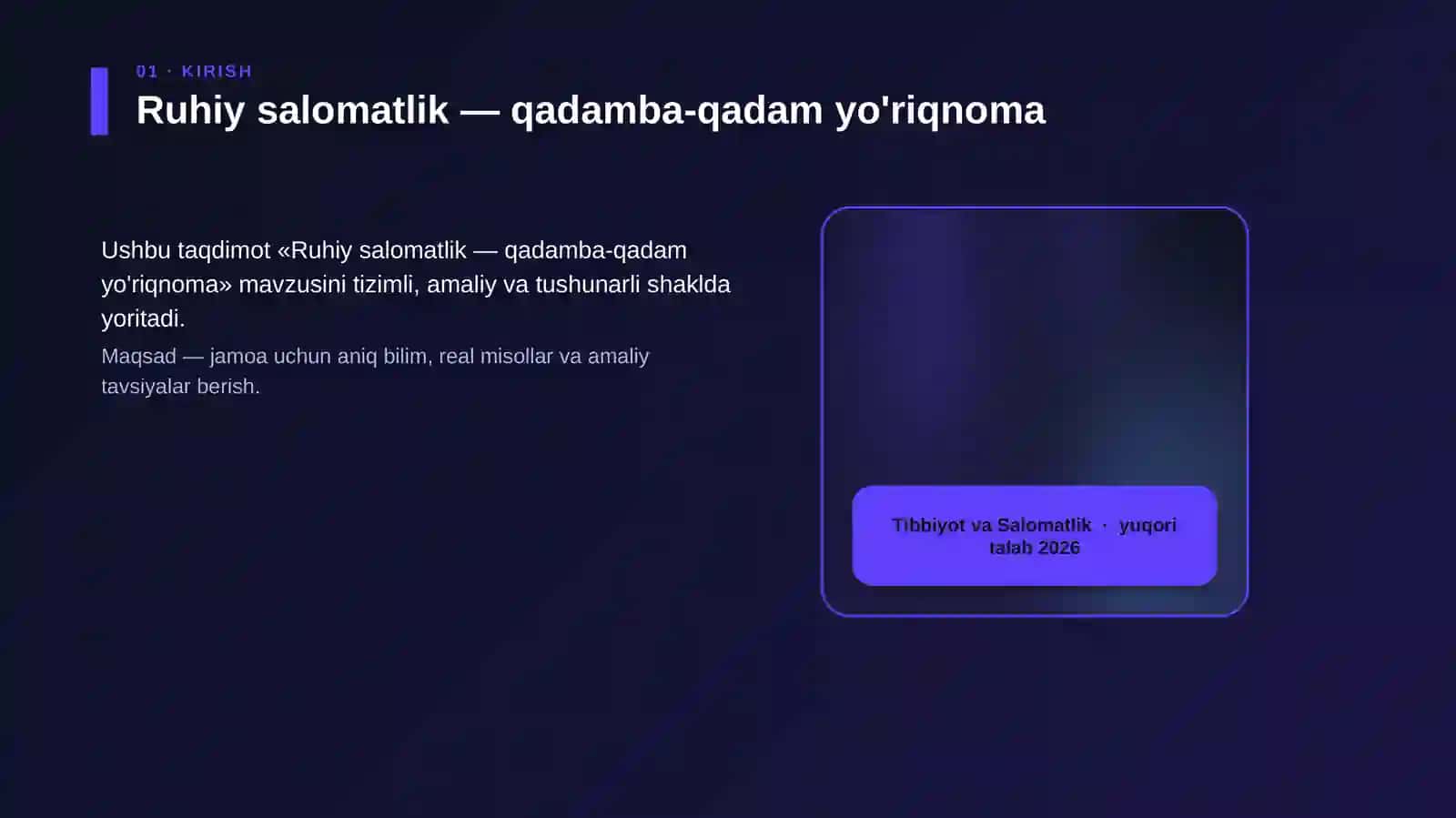 Ruhiy salomatlik — qadamba-qadam yo'riqnoma 4