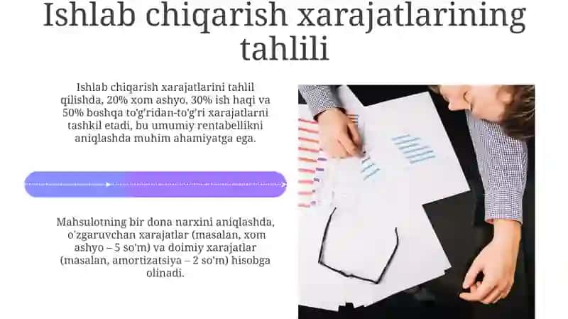 Ishlab chiqarish va davr xarajatlari tahlili 4