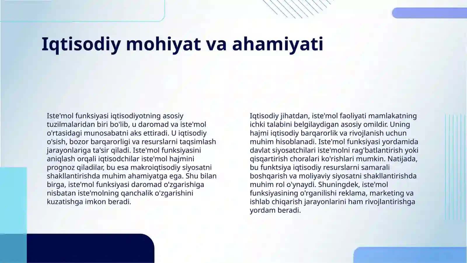 ISTE'MOL FUNKSIYASI VA ISTE'MOLGA TA'SIR ETUVCHI OMILLAR 4