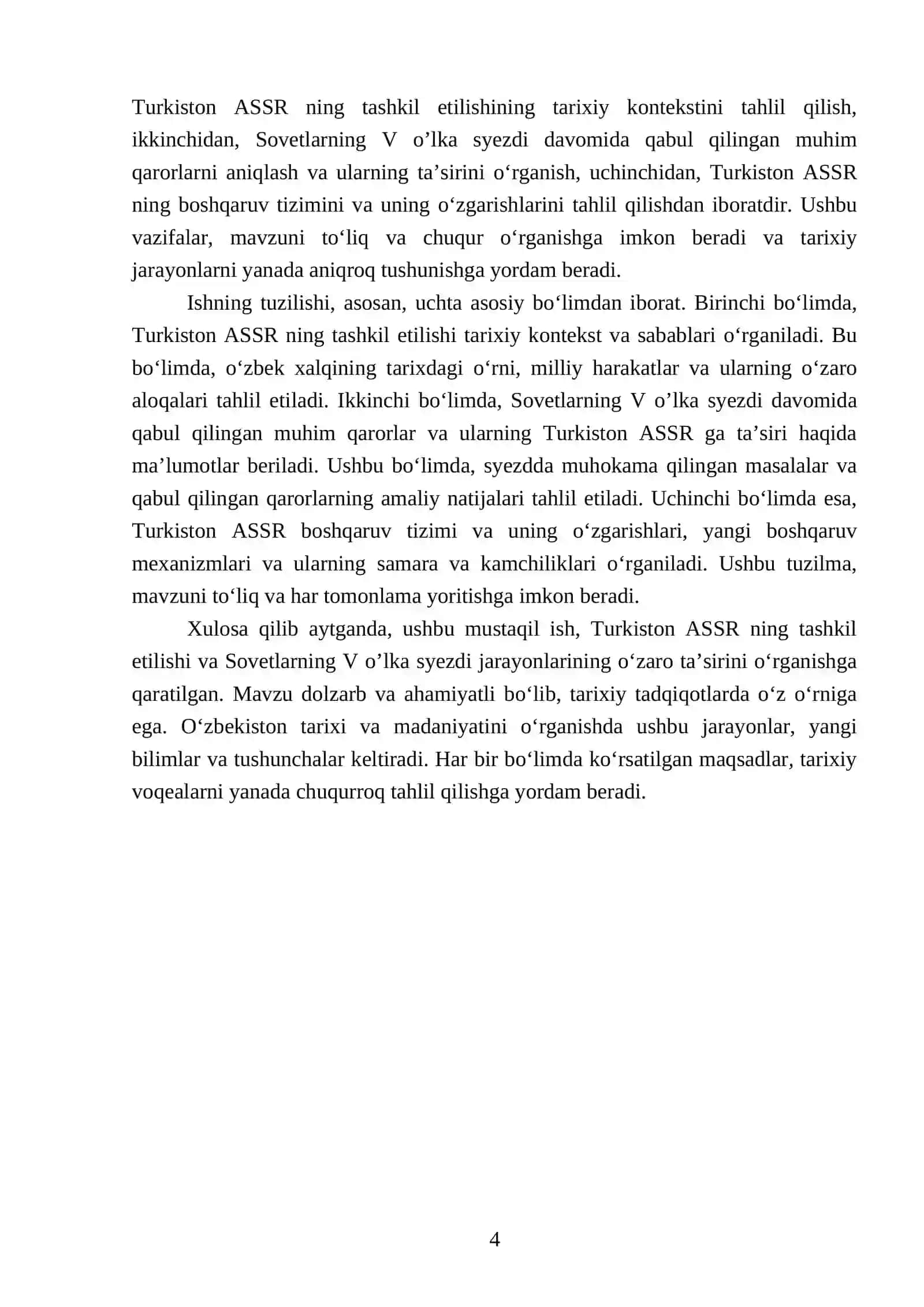 Turkiston ASSR ning tashkil etilishi sovetlarning V o’lka syezdi va boshqaruv xususiyatlari 4