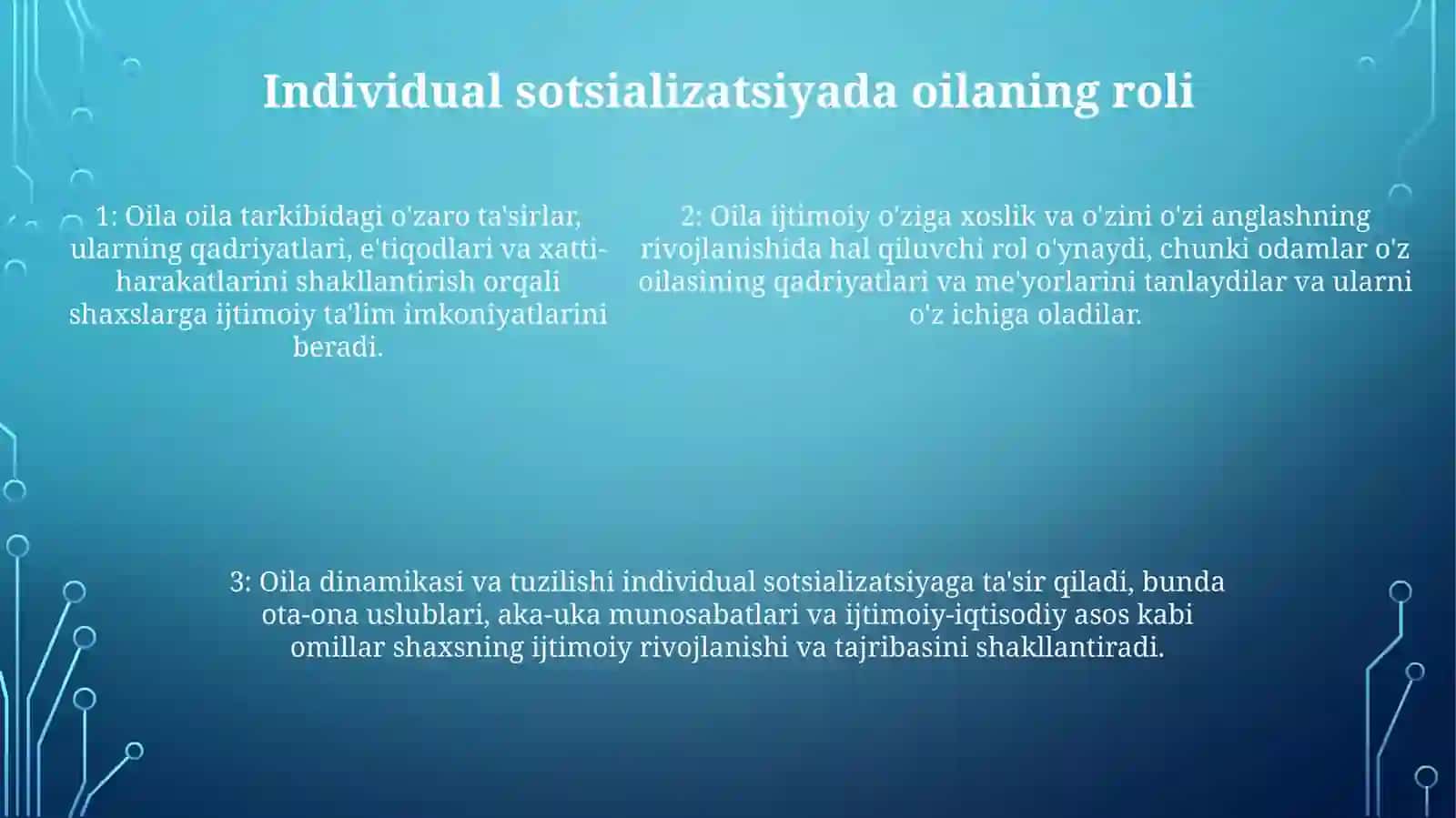 Yosh Davrida Shaxs Ijtimoiylashuvning O'Ziga Xosligi. Ijtimoiy Ustanovlarning Shakillanishi VaO'Zgarishi 4