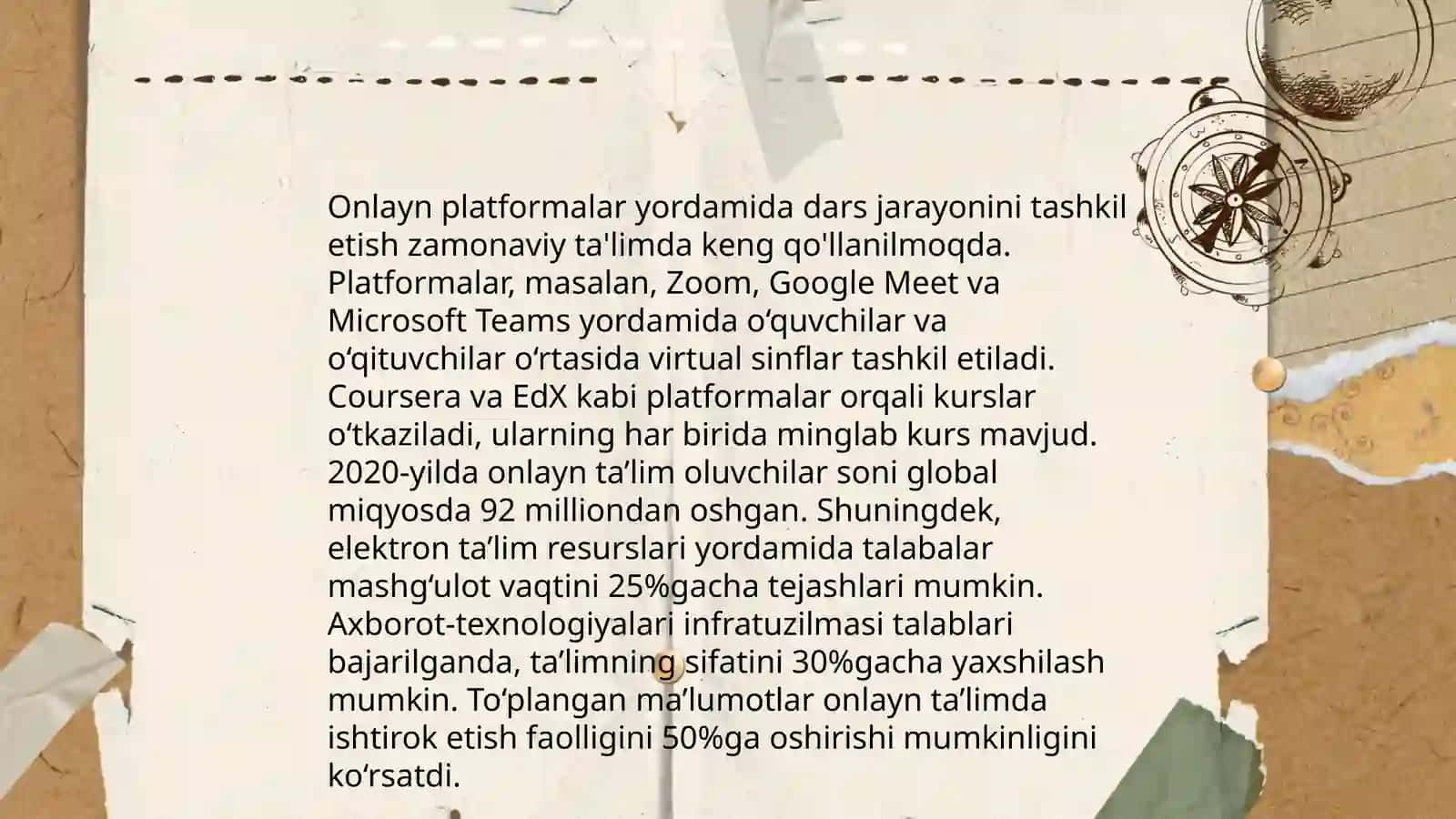 Ta'lim jarayonini tashkil etishda internet xizmatlaridan foydalanish 4