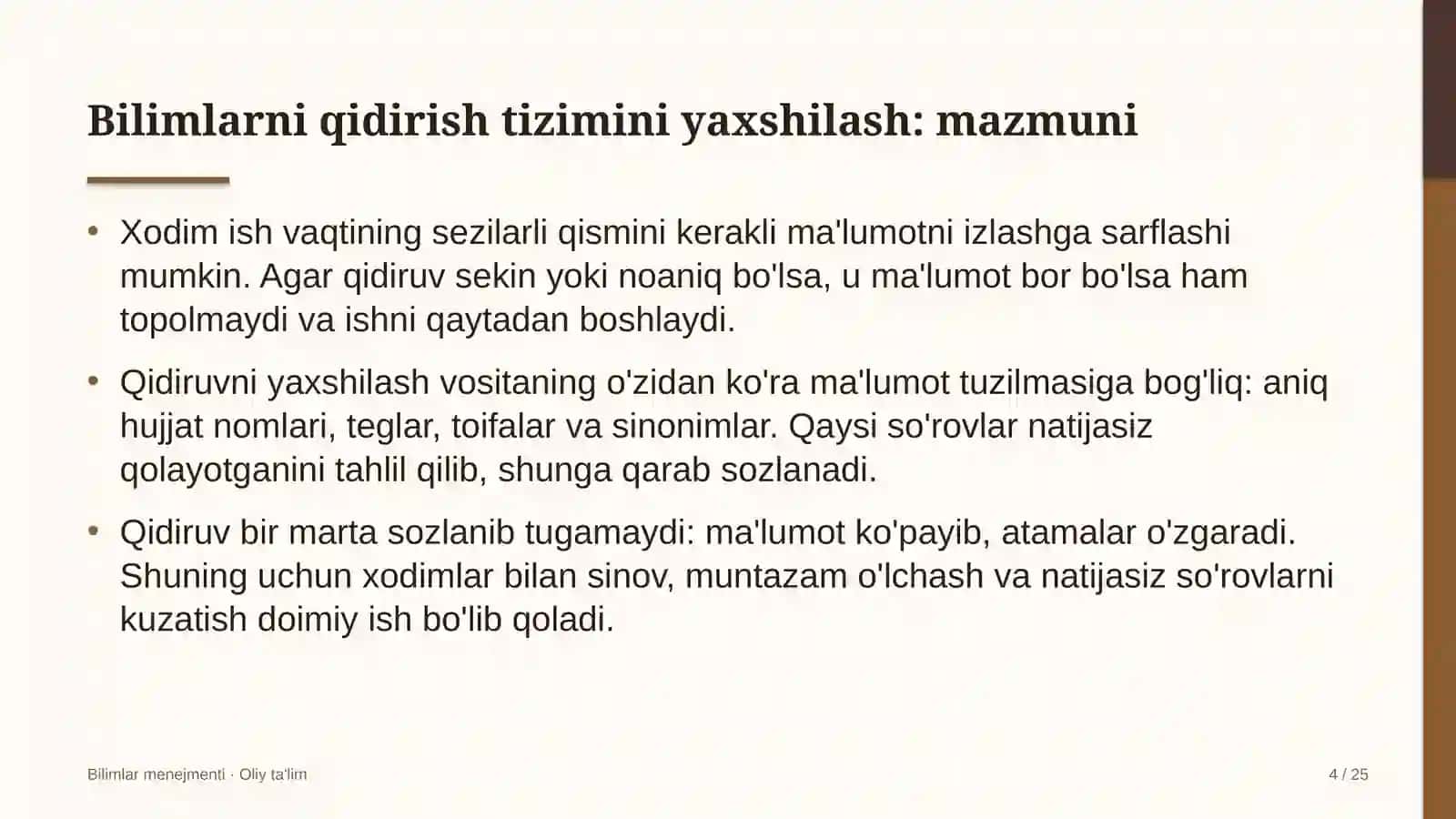 Faktoring kompaniyalarida bilimlarni qidirish tizimini takomillashtirish 4