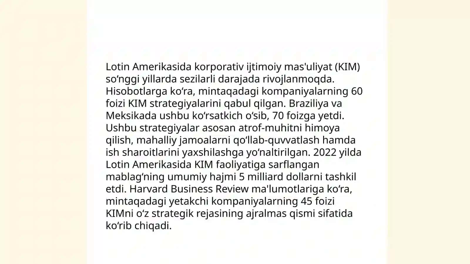 Korporativ ijtimoiy ma’suliyatning Osiyo va Lotin Amerikasi modellari 4