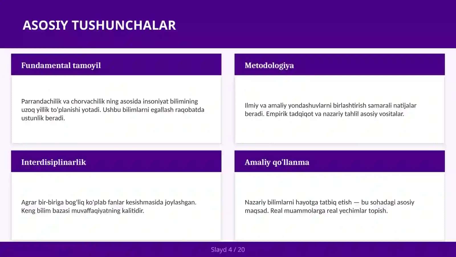 Parrandachilik va chorvachilik 4