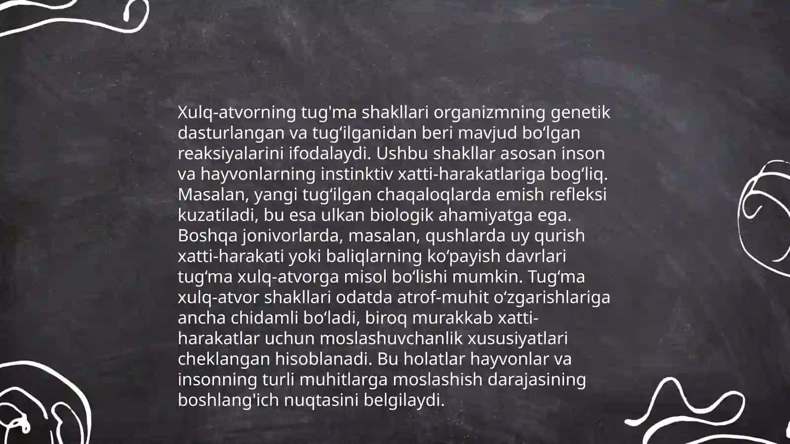 Oliy nerv faoliyati.Xulqning tug'ma va ortililgan shakillari.shartli reflikslar.Oliy nerv faoliyatining tiplari 4