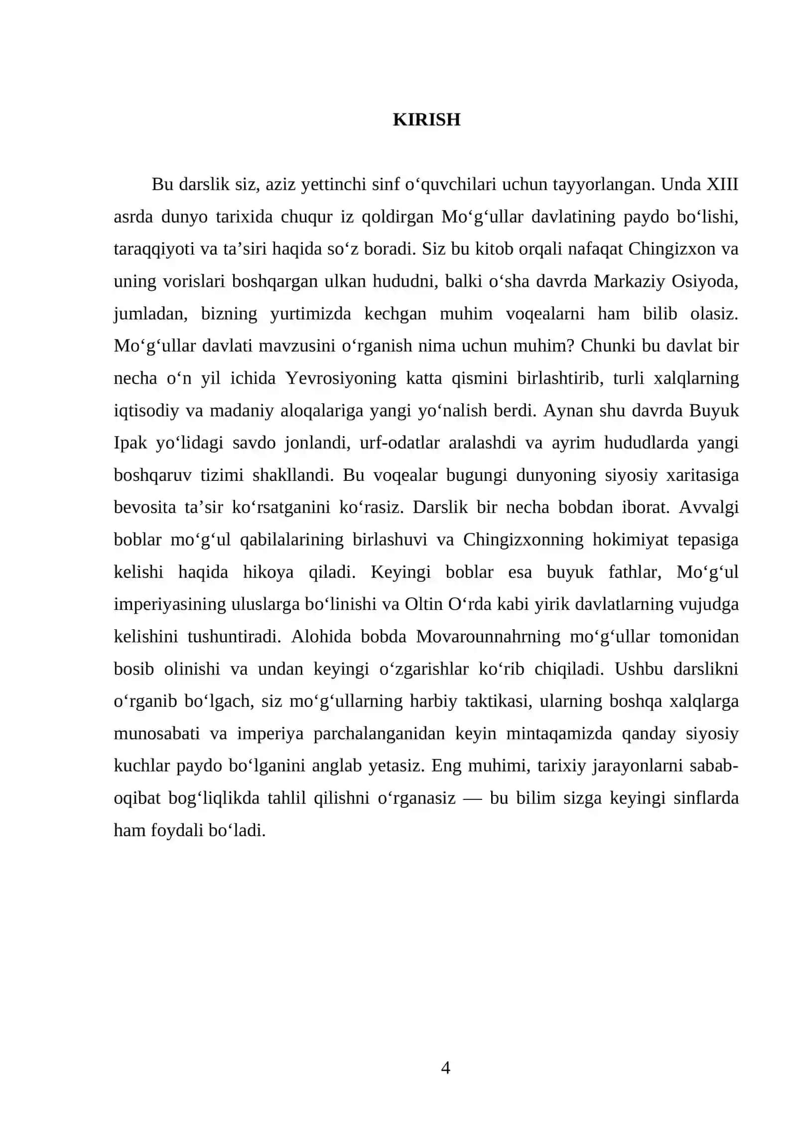 MO‘G‘ULLAR DAVLATI. 7- SINF 4