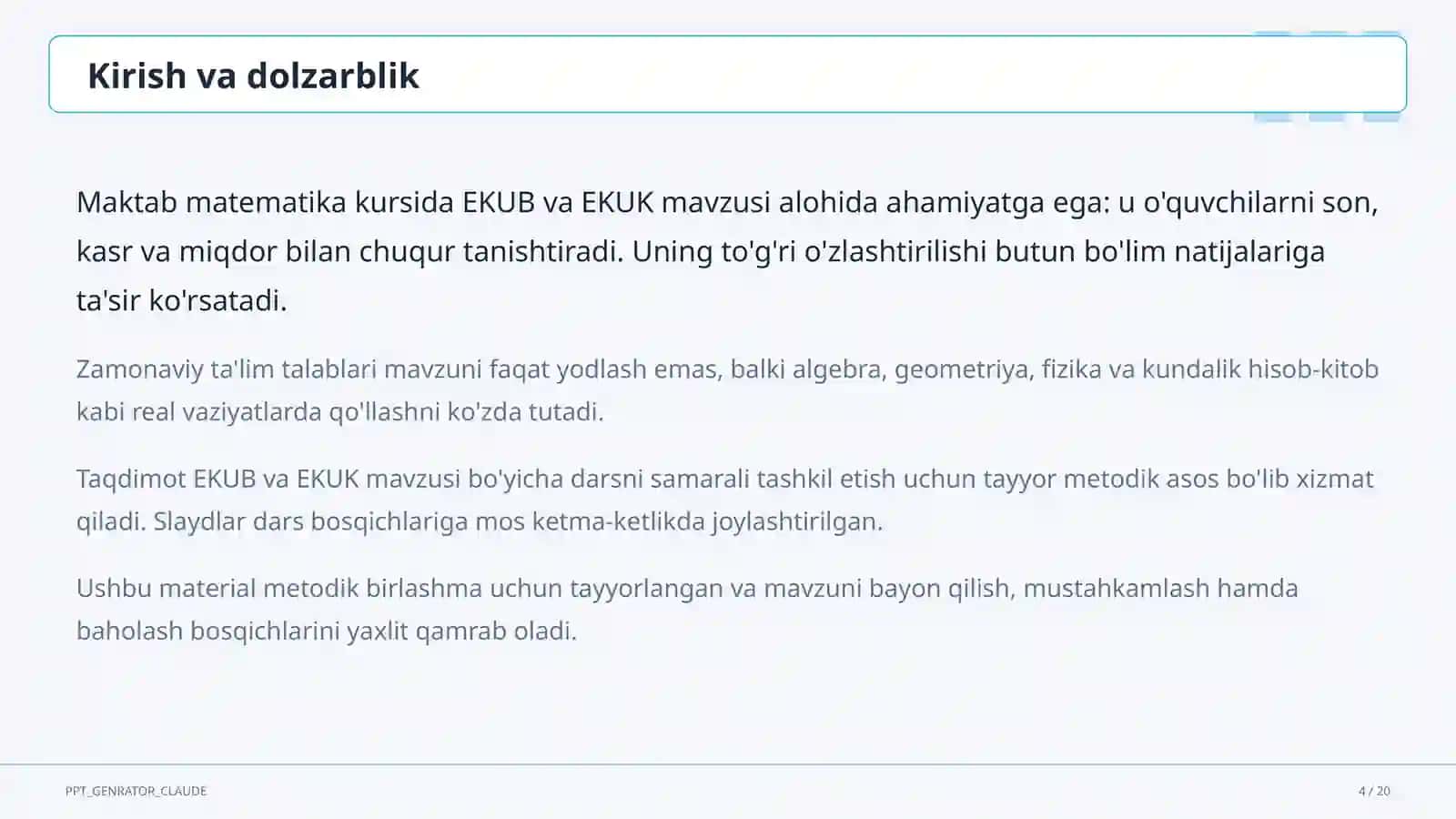 EKUB va EKUK (5-sinf) 4