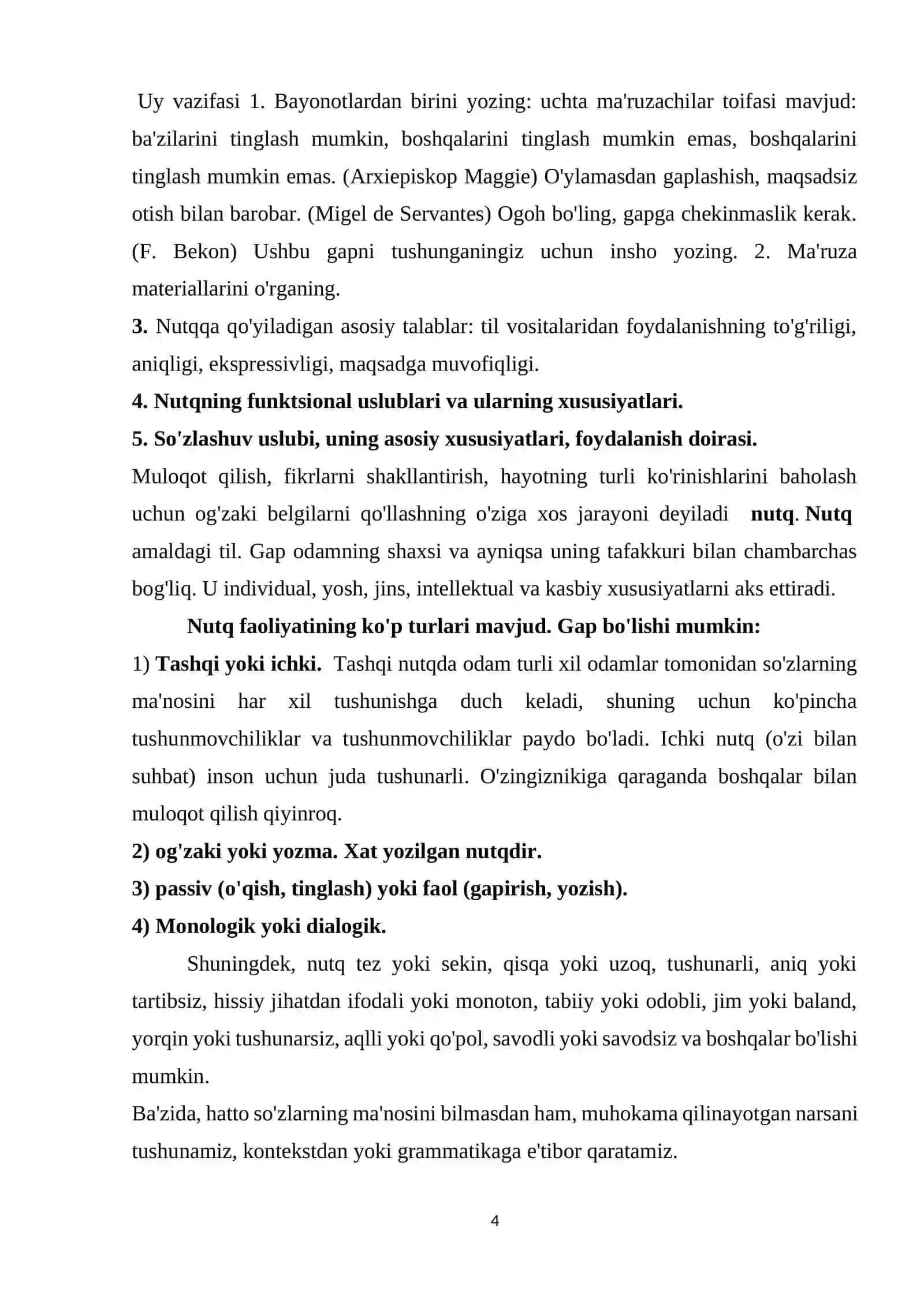 Nutqiy bayon etishning vujudga kelishi va tushunish muammolari 4
