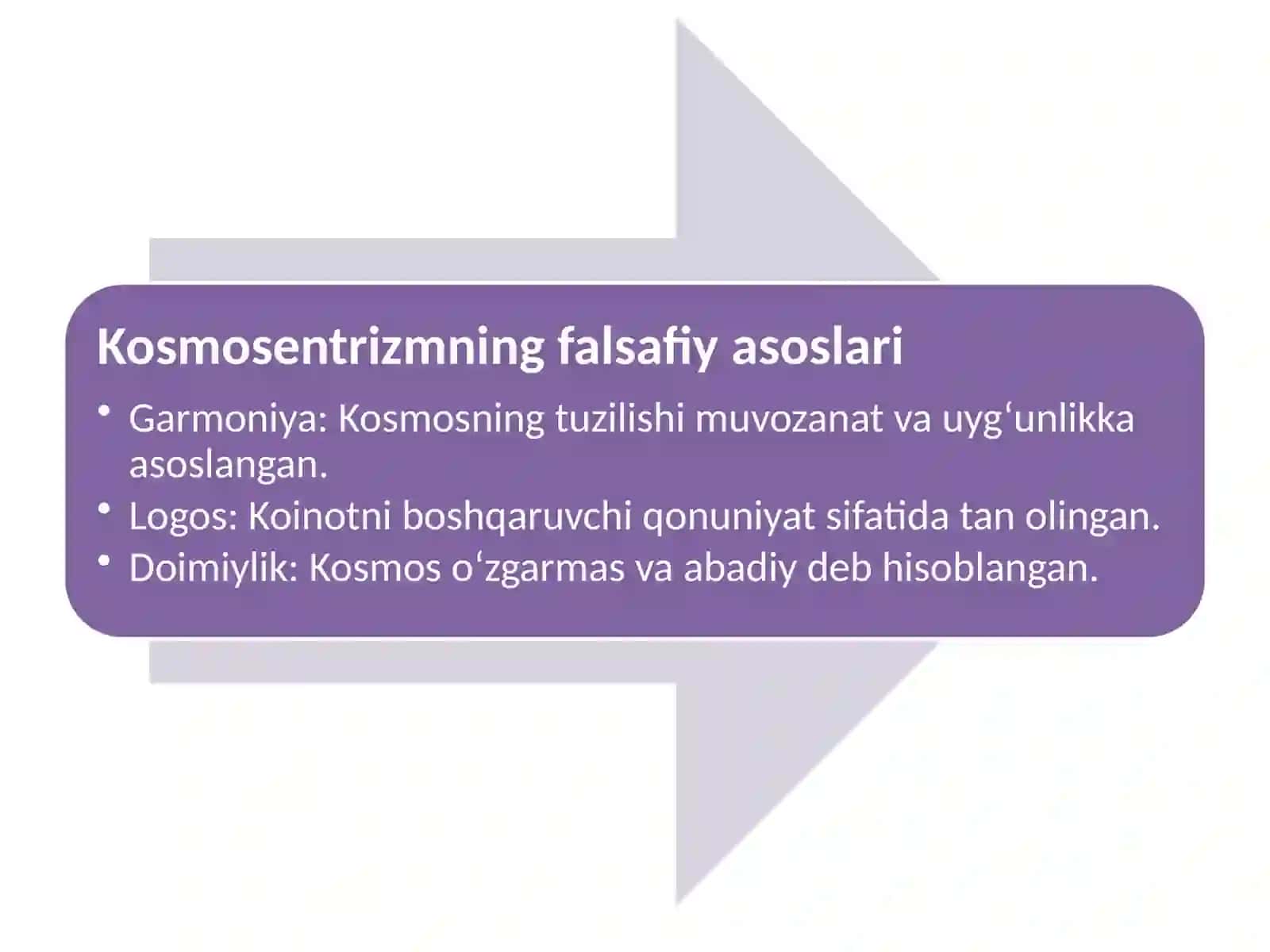 Antik davr tarix falsafasida kosmosentrizm 4