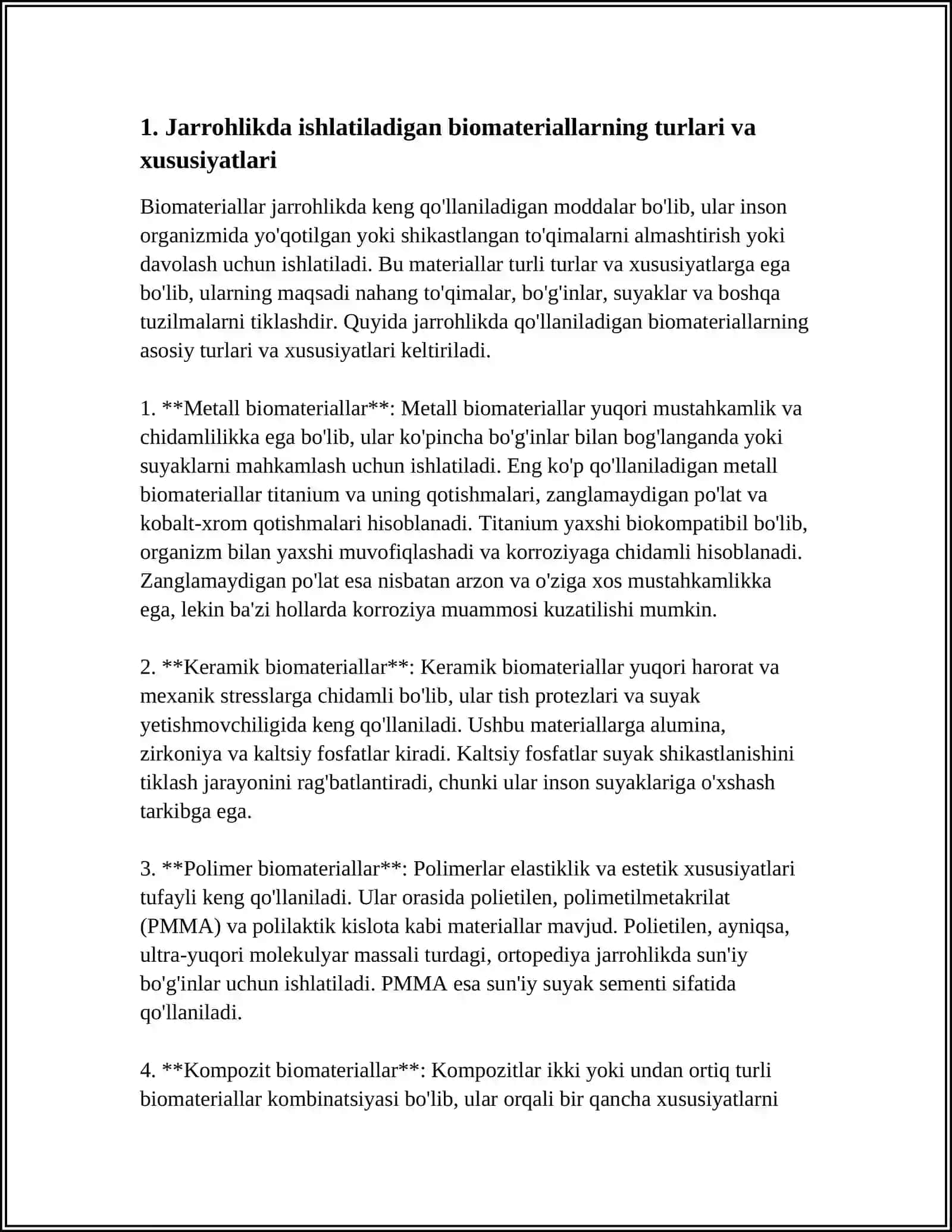 JARROXLIKDA BIOMATERIYALLAR VA IMPLANTLARDAN FOYDALANISH 4