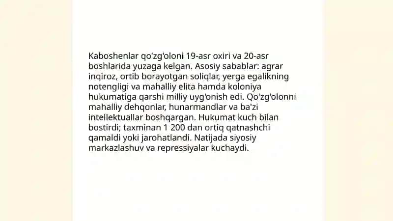 Kaboshenlar qôzğoloni 4