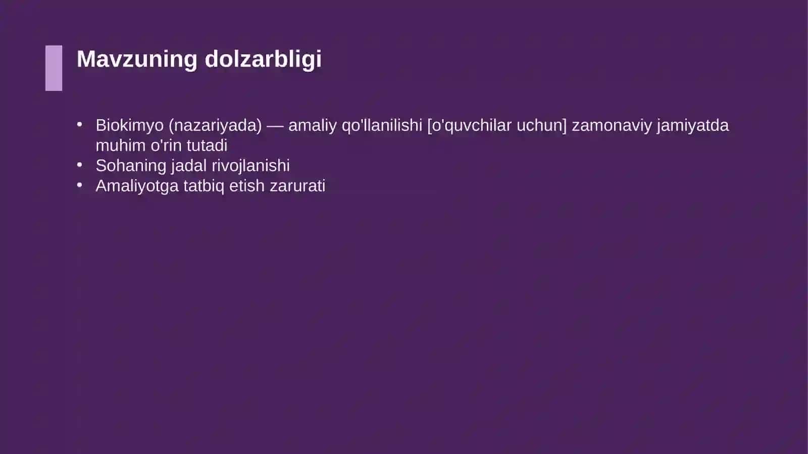 Biokimyo (nazariyada) — amaliy qo'llanilishi [o'quvchilar uchun] 4