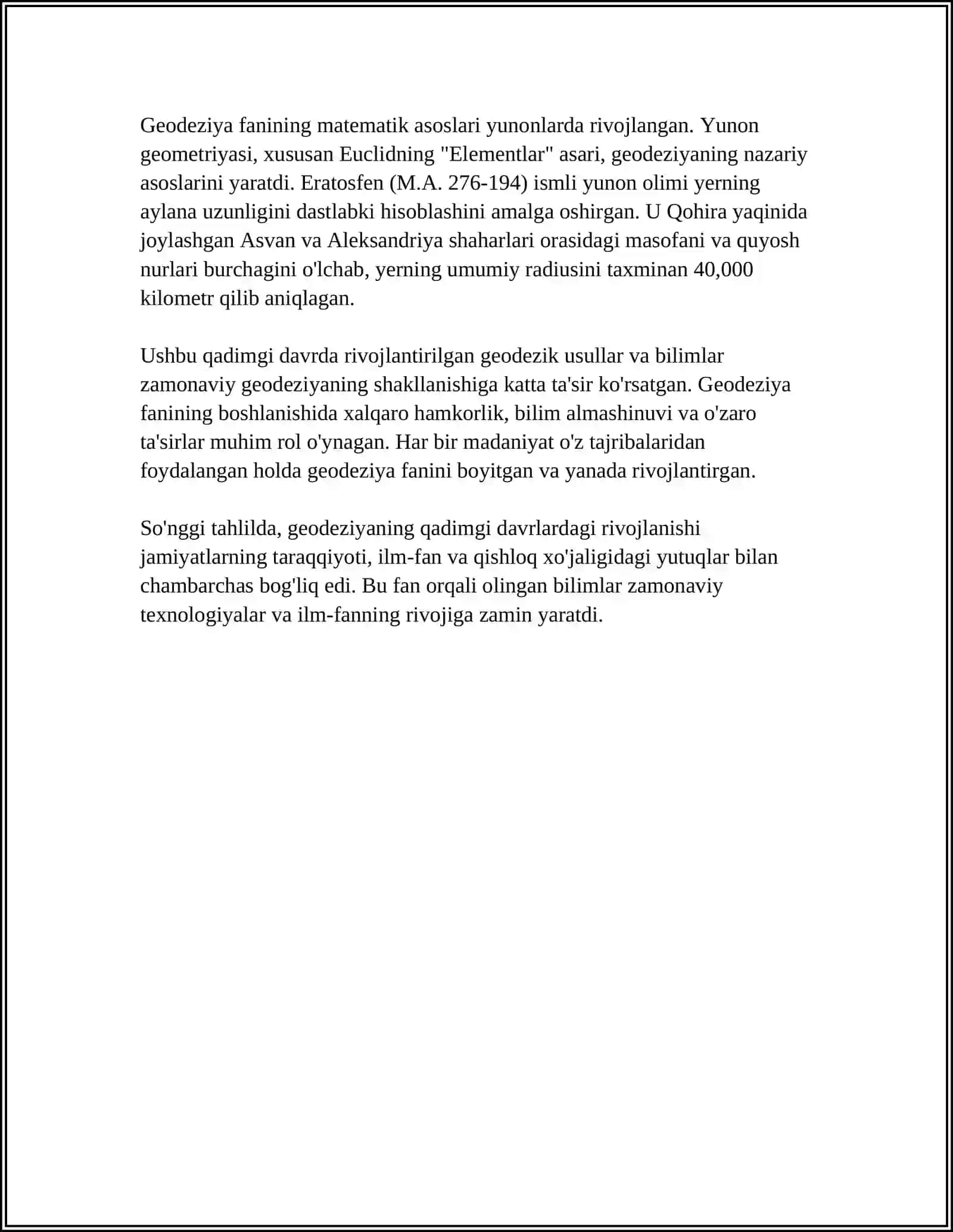 GEODEZIYANI RIVOJLANISH TARIXI 4