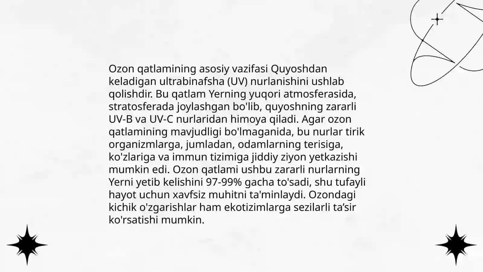 Ozon qatlamining yemirilishi va uning salbiy oqibatlari 4