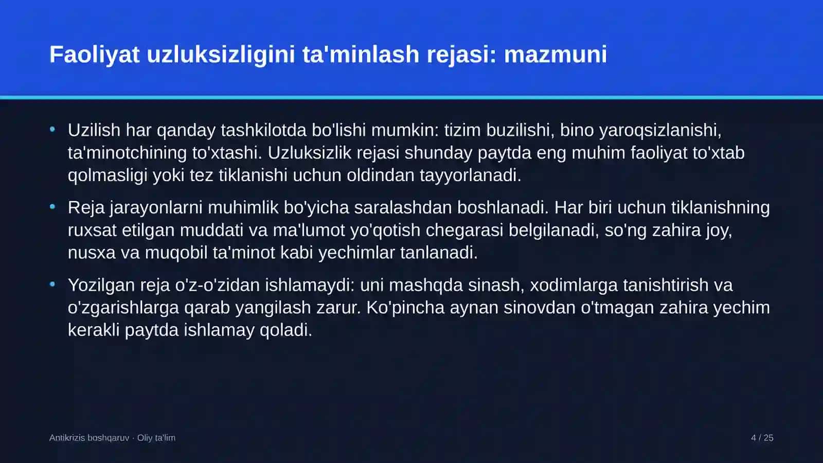 Konsullik muassasalarida faoliyat uzluksizligini ta'minlash rejasi 4