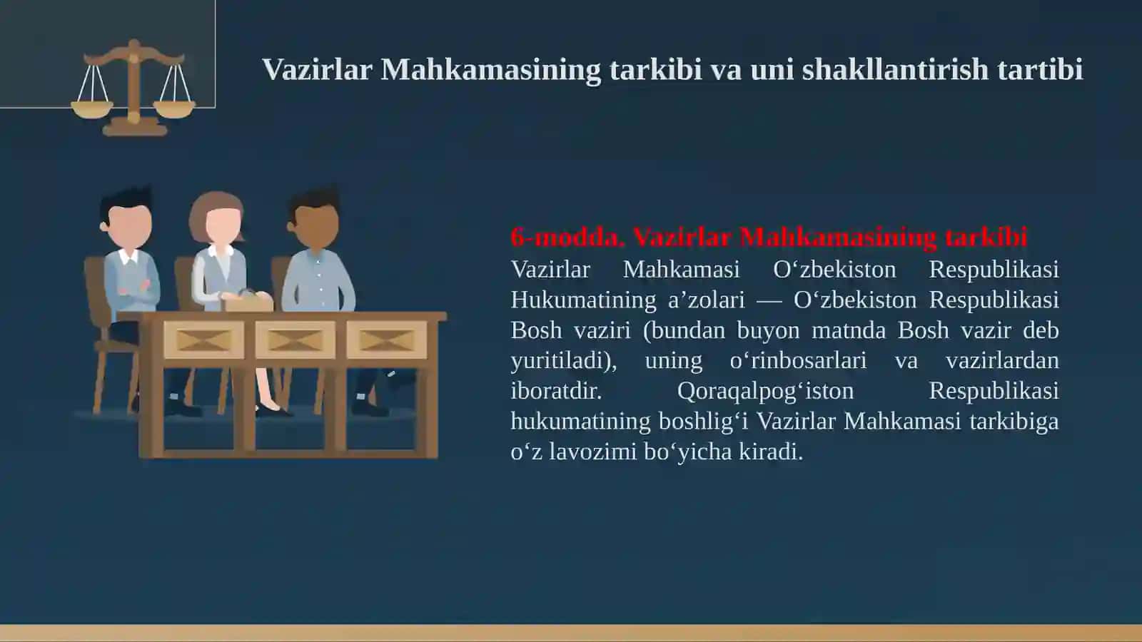 Vazirlar Mahkamasi  toʻgʻrisidagi Qonun 4
