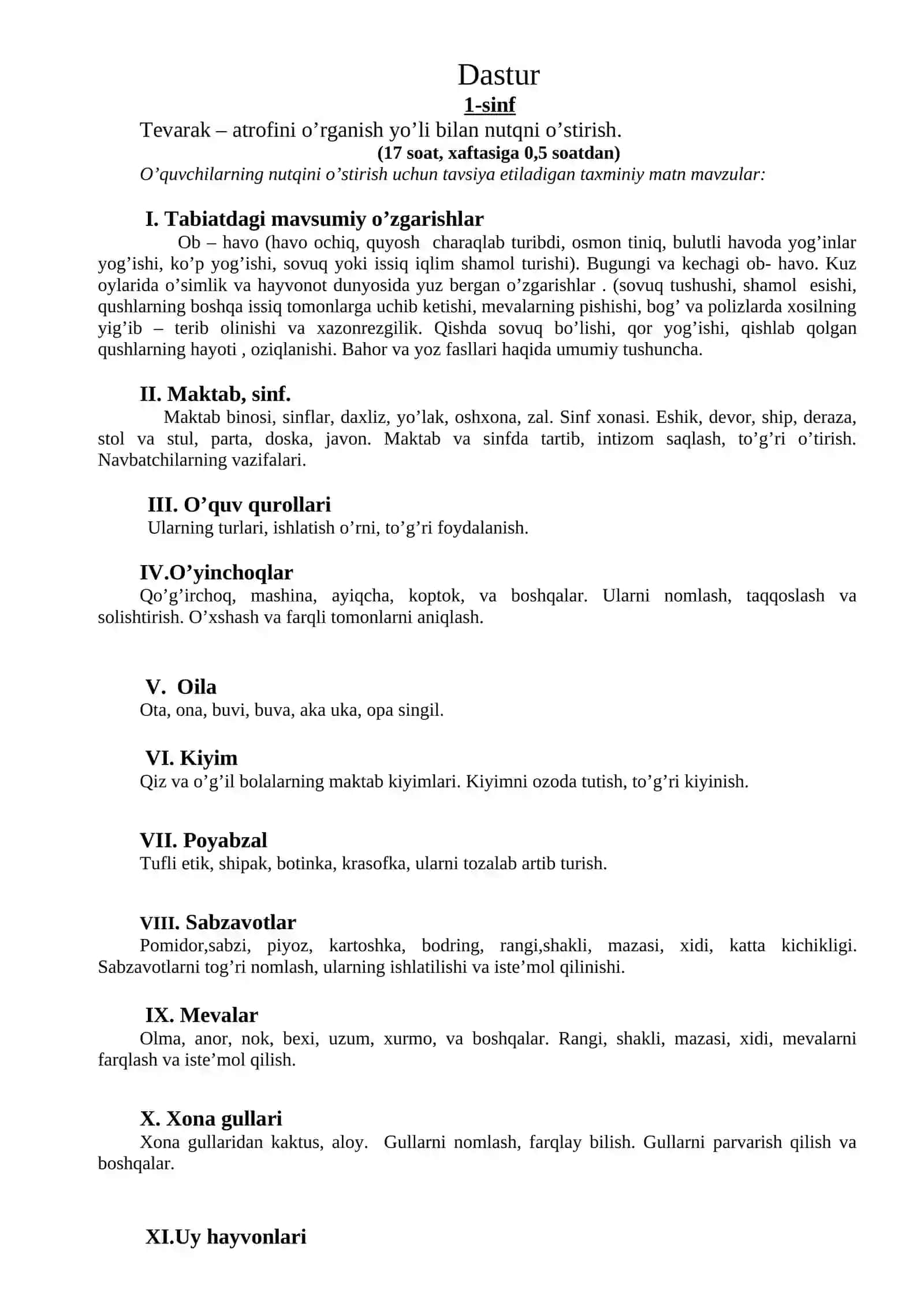Davlat talablari va dasturi "Logopediya" 4