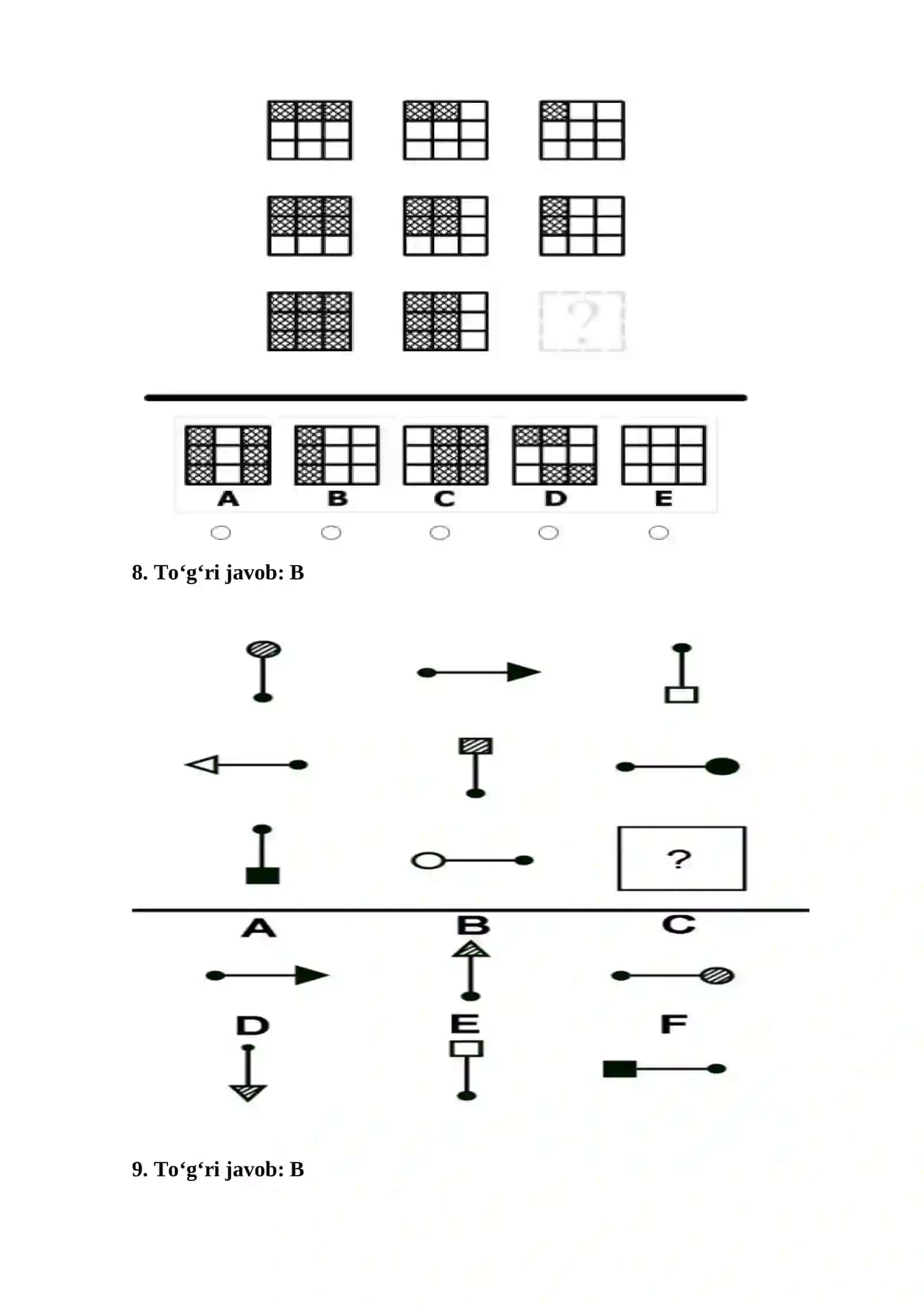Argos test savollaridagi shakl test javobi bilan 4