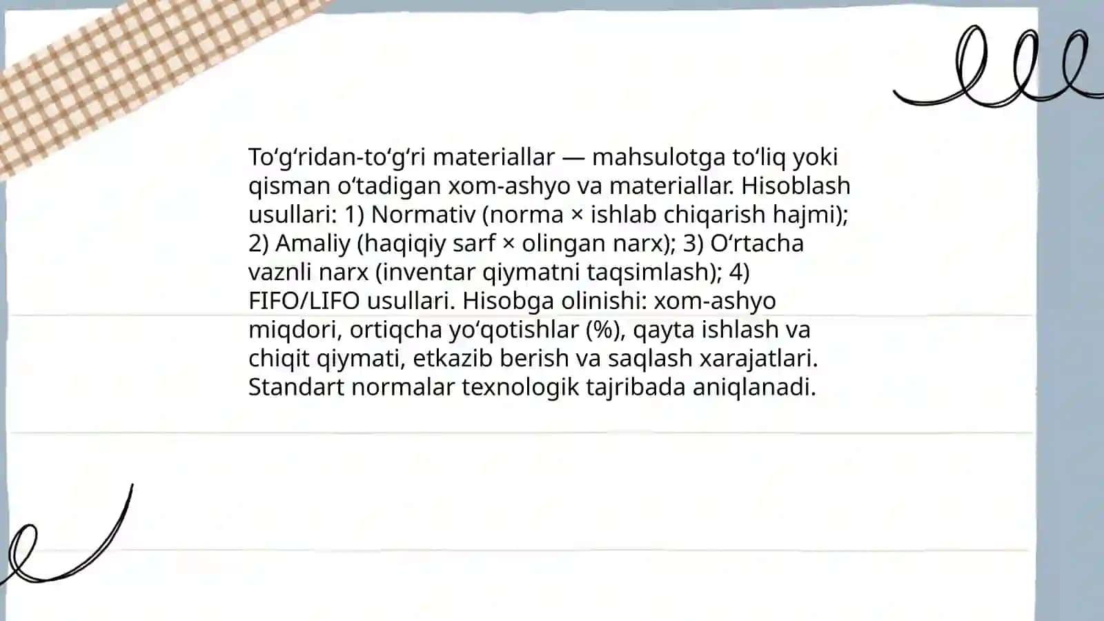 Mahsulot tannarxini shakllantirish va uni kamaytirish zaxiralari 4
