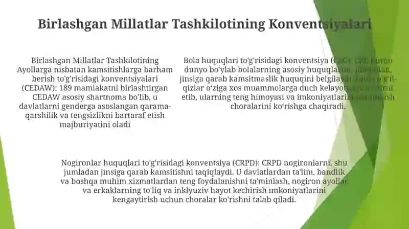 Ayollar Manfaatini TaʼMinlashning Xalqaro Va Huquqiy Asoslar 4