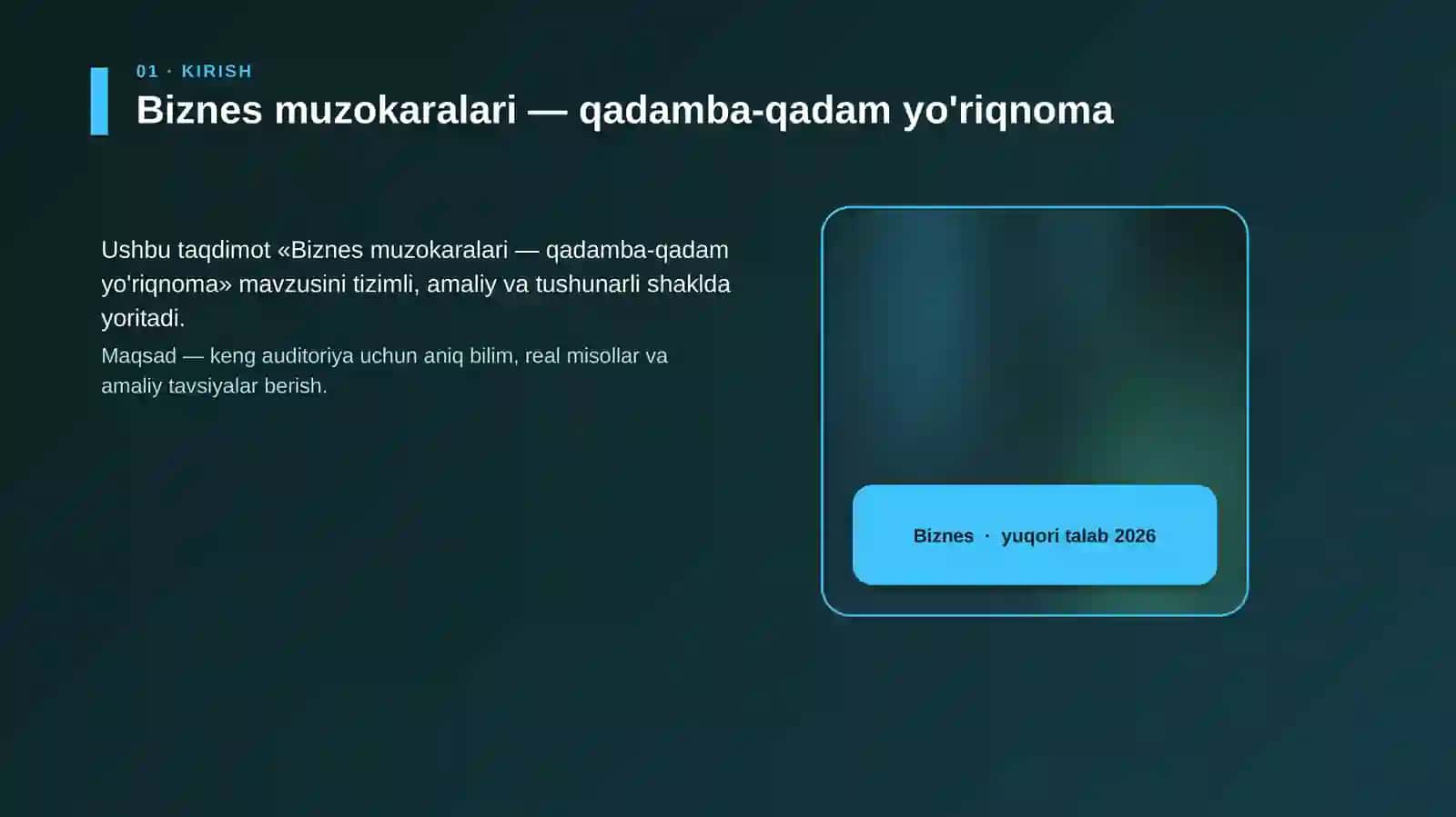Biznes muzokaralari — qadamba-qadam yo'riqnoma 4