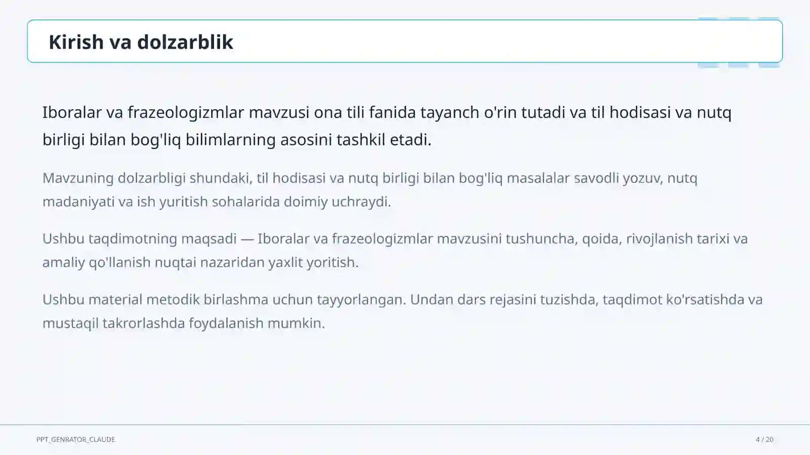 Iboralar va frazeologizmlar (5-sinf) 4