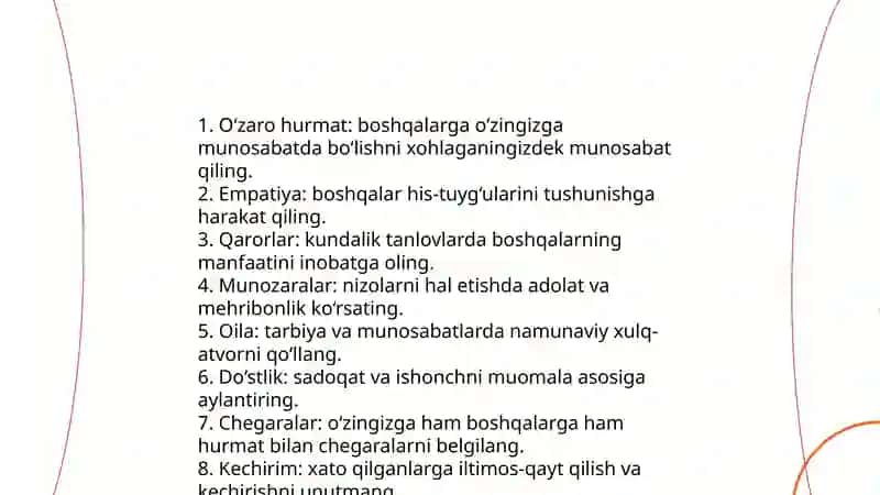 Oltin qoida asosida yashash 4