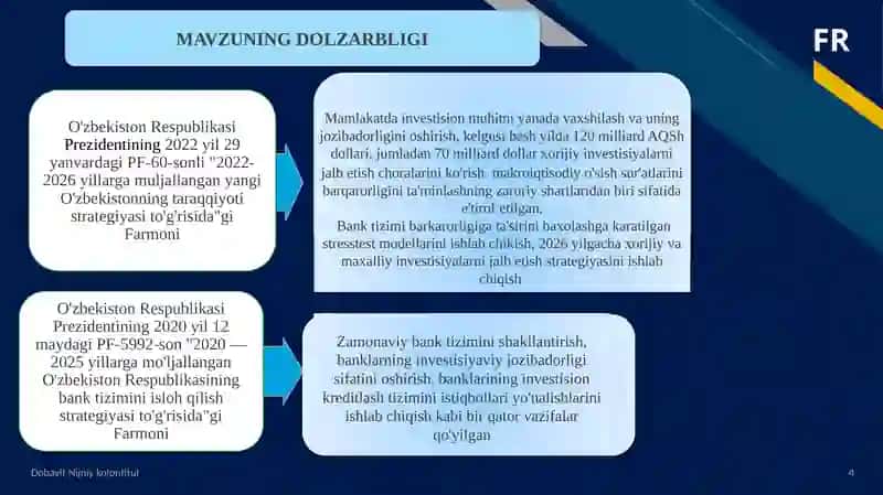 Tijorat banklarining investisiya faoliyatining nazariy jihatlari va iqtisodiy mohiyati 4